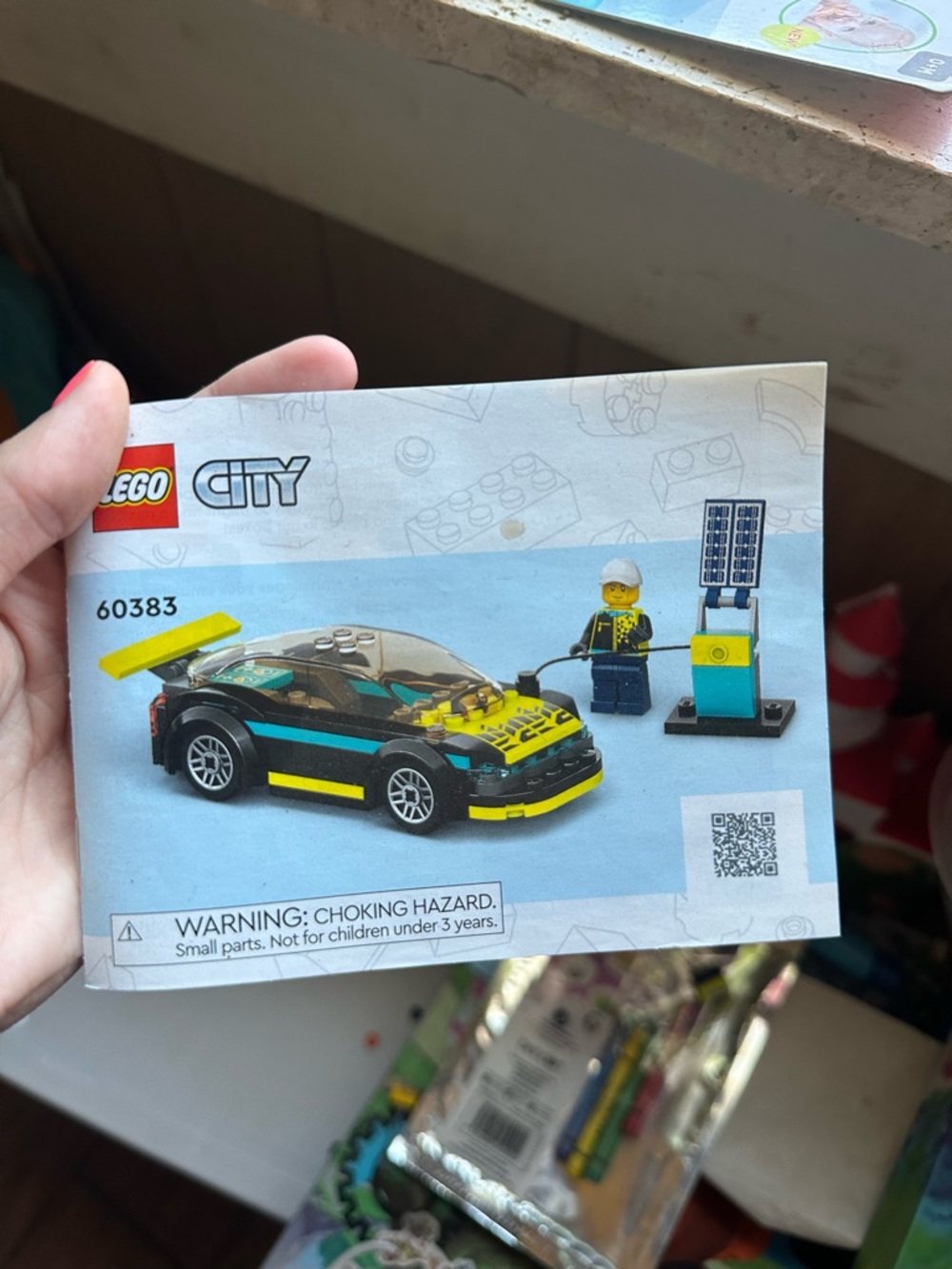 Lego City Black, Yellow & Teal Sport Car With Minifigure